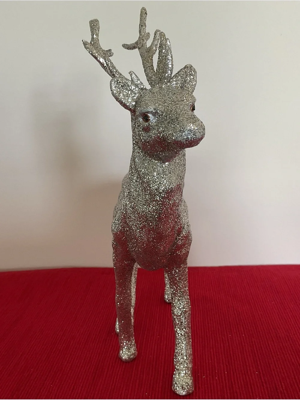 Silver Glitter Reindeers, Set of 2  - Christmas Holiday Décor